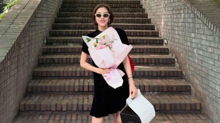 '67kg→46kg 감량' 손담비, 미니원피스 입고 비율 자랑