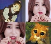 AOA 유나, 고양이 애교 대공개, 동그란 눈 '장화신은 고양이' 같아