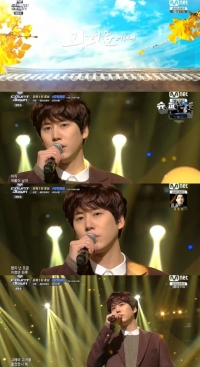 '엠카' 규현, '광화문에서'로 꽉 채운 무대 '발라드 황태자'
