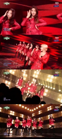 '인기가요' AOA, 강렬 섹시 레드 고양이 변신 '사뿐사뿐'