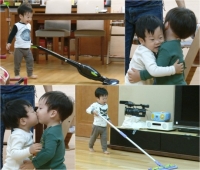'슈퍼맨' 서언 서준, 찰떡궁합 형제 청소 케미 '옹알이 커뮤니케이션'