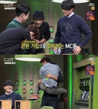 '마녀사냥' 오지호, 이영자 나쁜손 명장면 재연 “아내도 우울할 때 봤다더라”