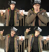 '운동화를 신은 신부' 김진우, 검정 봉투 뒤집어 쓴 모습 공개