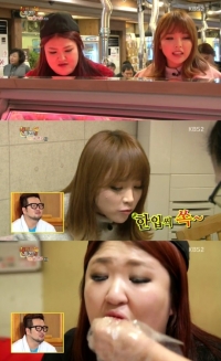 '해피투게더' 홍진영, 이국주와 먹방 자매 등극? '호로록'