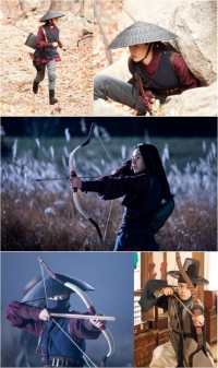 '왕의 얼굴' 조윤희, 스피디한 활 액션 비하인드컷 공개…'여전사로 변신'