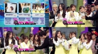 에이핑크, '음악중심'에서도 1위..음악방송 트로피 점령 중