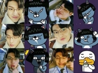강하늘, 카카오톡 이모티콘 따라잡기 도전 '싱크로율 100%'