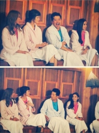 '해피투게더3' 송경아, 한채영 김준호 한승연과의 비하인드 컷 공개