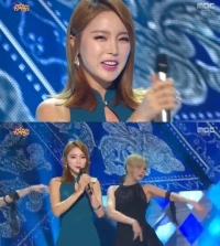 '음악중심' 홍진영, 무결점 바디라인 빛나는 드레스로 감성 무대