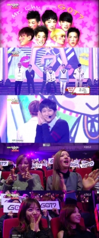 '뮤직뱅크' GOT7, 'mr.chu' 무대 꾸며... 에이핑크 '환호'