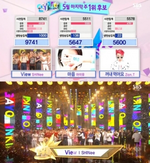 샤이니, '인기가요' 1위..벌써 네번째 트로피 "팬들 감사합니다"