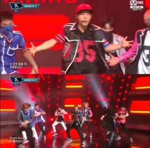 '엠카' 몬스타엑스, 파워풀한 퍼포먼스로 무대 압도 '무단침입'