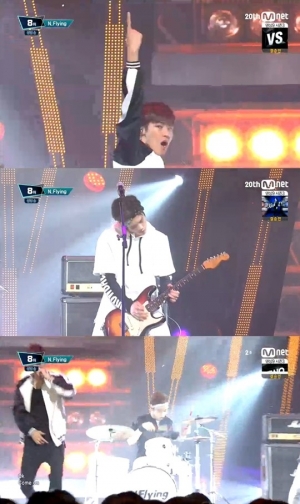 '엠카' 엔플라잉, 화려한 밴드 퍼포먼스 '기가 막혀'