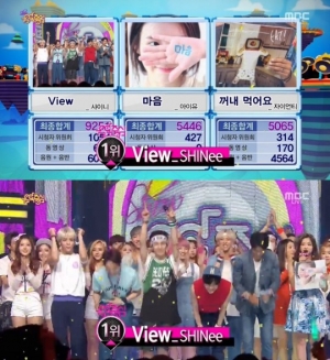 '음악중심' 샤이니, 컴백 후 첫 '음악중심' 1위, 7관왕 달성