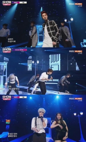 '쇼챔피언' 엠블랙, 감미로운 세 남자의 하모니 컴백 '거울'