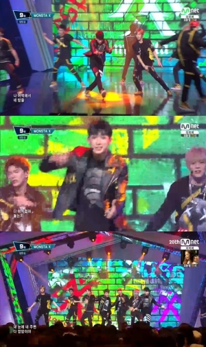 '엠카' 몬스타엑스, 강렬한 퍼포먼스로 시선 강탈 '무단침입'