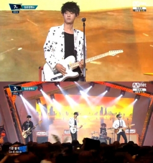 '엠카운트다운' 정준영밴드, 여유로움 속 강렬한 카리스마 'OMG'