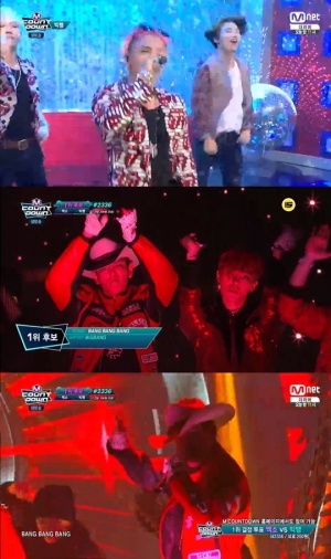 '엠카운트다운' 빅뱅, 두 가지 색의 반전매력 '뱅뱅뱅', '위 라이크 투 파티'