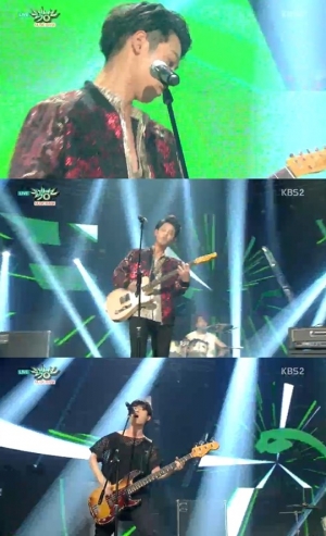 '뮤직뱅크' 정준영밴드, 강렬한 록 스피릿 'OMG'