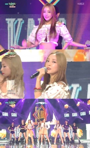 '뮤직뱅크' 카라, 독보적인 네 요정의 상큼발랄 '큐피드'