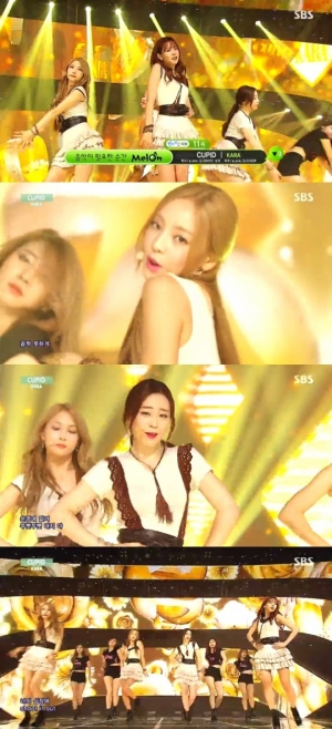 '인기가요' 카라, 숨이 멎을 듯한 비주얼 여신 '큐피드'