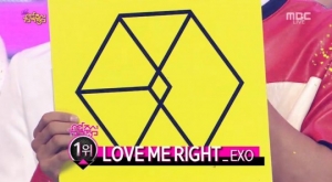 '음악중심' 엑소 '러브 미 라잇', 빅뱅 샤이니 제치고 1위