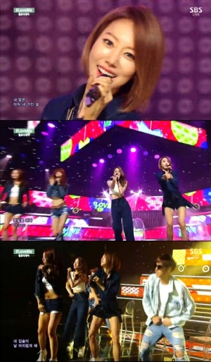 '인기가요' 멜로디데이, 여성미로 남심 저격한 '러브미'