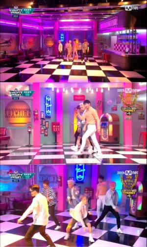 '엠카운트다운' 틴탑, '아침부터 아침까지'로 화려한 컴백