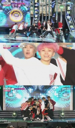 '쇼챔피언' 세븐틴, 풋풋한 매력 뽐내는 '아낀다'