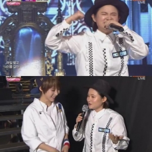 '쇼챔피언' 돌아온 MC 김신영, AOA와 힙합무대로 신고식