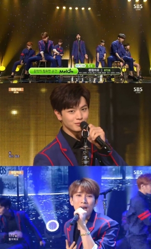 '인기가요' 비투비, CD 집어삼킨 라이브에 귀 정화 '괜찮아요'