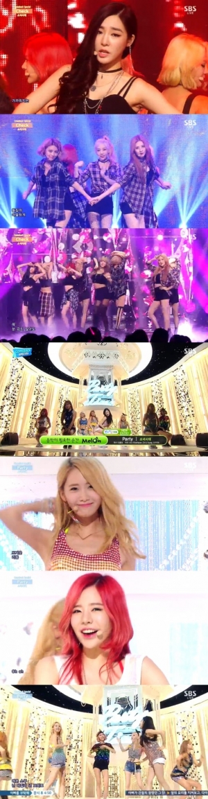 '인기가요' 소녀시대, 걸그룹 여제의 귀환 무대 '체크'+'파티'