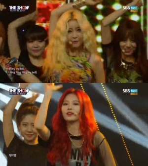 '더쇼' 걸스데이, 섹시미 넘치는 화려한 무대 '링마벨'