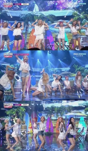 '쇼챔피언' 소녀시대, 청순미 뽐낸 여신들의 '파티'