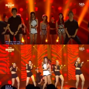 '인기가요' 걸스데이, 화려한 의상과 완벽한 몸매 '링마벨'