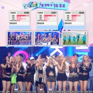 '인기가요' 소녀시대 1위, 멈출줄 모르는 그녀들의 '독주'
