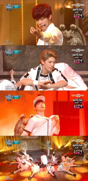 '엠카운트다운' 업텐션, 신선한 패기의 데뷔 무대 '위험해'