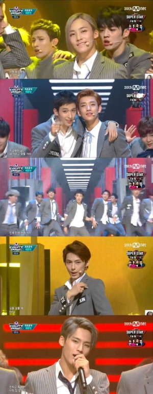 '엠카운트다운' 세븐틴, 풋풋한 소년 매력의 컴백 무대 '만세'