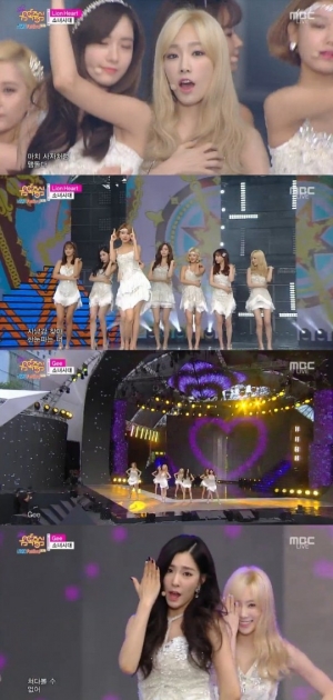 '음악중심' 소녀시대, 한류여신들의 화려한 엔딩무대 '라이온 하트+지'