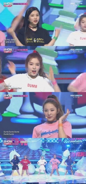 '쇼챔피언' 레드벨벳, 다섯 소녀의 발랄+파워풀한 무대 '덤덤'