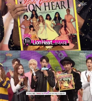 '음악중심' 소녀시대, 활동 종료에도 레드벨벳·빅뱅 제치고 1위