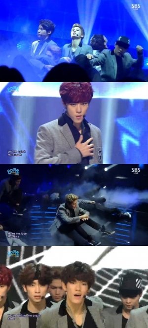 '인기가요' 업텐션, 카리스마로 가득한 무대 '위험해'