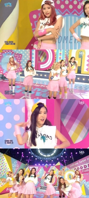 '인기가요' 다이아, 보석처럼 반짝이는 일곱 소녀의 데뷔 무대 '왠지'