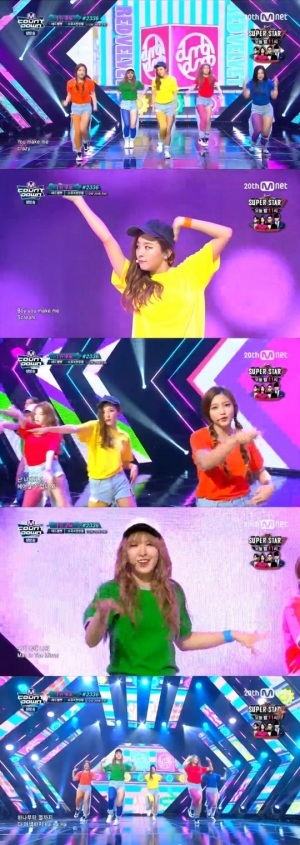 '엠카운트다운' 레드벨벳, 상큼매력으로 트리플 크라운 노린다 '덤덤'
