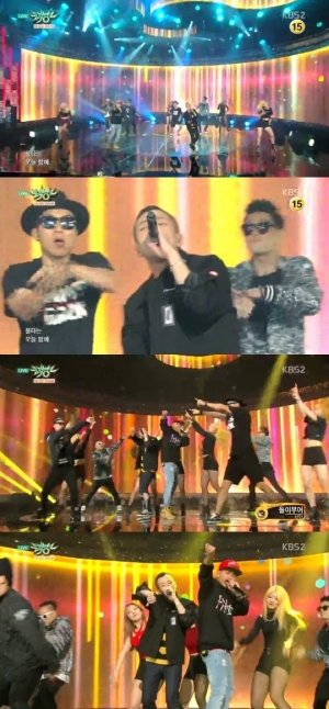 '뮤직뱅크' 딘딘, 카리스마 넘치는 힙합 스웨그 '들이부어'