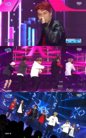'인기가요' 몬스타엑스, 남성미 한가득 힙합 무대 '신속히'