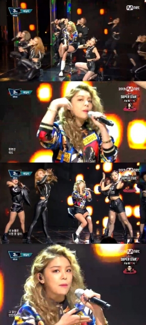 '엠카운트다운' 에일리, 부상에도 가창력 폭발 '너나 잘해'