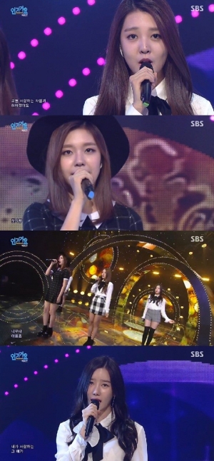 '인기가요' 베리굿, 차분한 가을 소녀로 변신...'내 첫사랑'