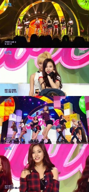 '인기가요' 트와이스, 9인 9색 상큼 발랄 데뷔 무대 '다시 해줘+우아하게'