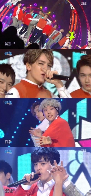 '인기가요' 세븐틴, 한 편의 뮤지컬 같은 신나는 무대 '만세'